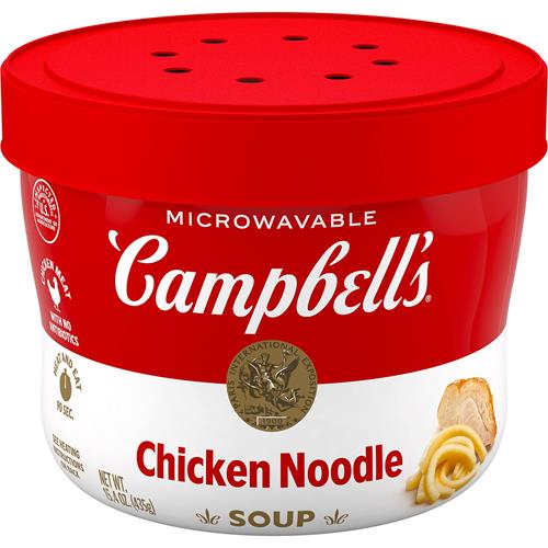 Campbells Chicken Noodle Soup, 15.4 Oz Microwavable Bowl