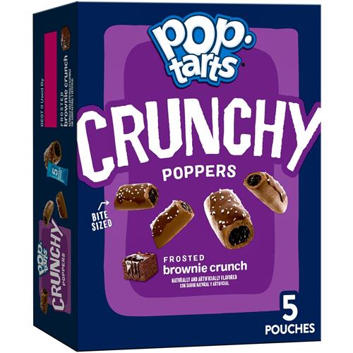 Pop-Tarts Crunchy Poppers Crunchy Filled Snack Pieces, Kids Snacks, On-The-Go Snacks, Frosted Brownie Crunch, 5Oz Box (5 Pouches)