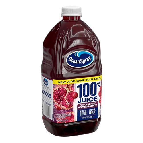 Ocean Spray 100% Juice Cranberry Pomegranate Juice Blend, 64 Fl Oz Bottle (Pack Of 1)