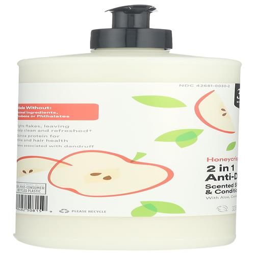 Whole Foods Market Anti-Dandruff 2-In-1 Shampoo & Conditioner, Honeycrisp Apple, 32 Fl Oz