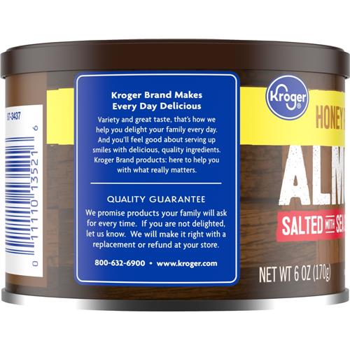 Kroger Honey Roasted Sea Salted Almonds 6 oz