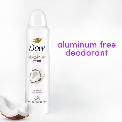 Dove 0% Aluminum Deodorant Spray Coconut & Pink Jasmine For 48 Hour Protection Aluminum Free Deodorant 4 Oz