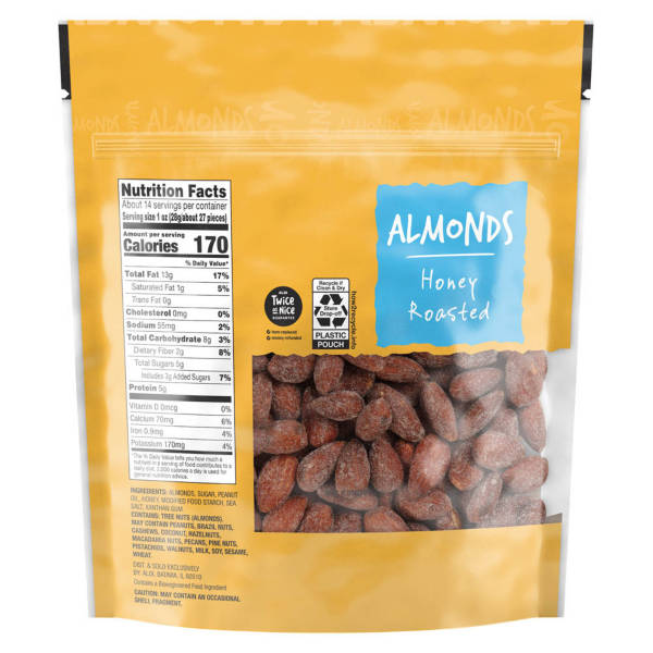 Southern Grove Honey Roasted Almonds, 14 oz