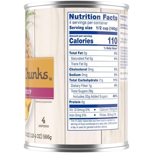 Kroger Canned Pineapple Chunks in Heavy Syrup 20 oz