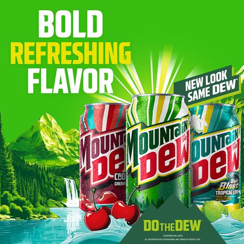 Mountain Dew Soda, 12 Fl Oz Cans (Pack Of 12)