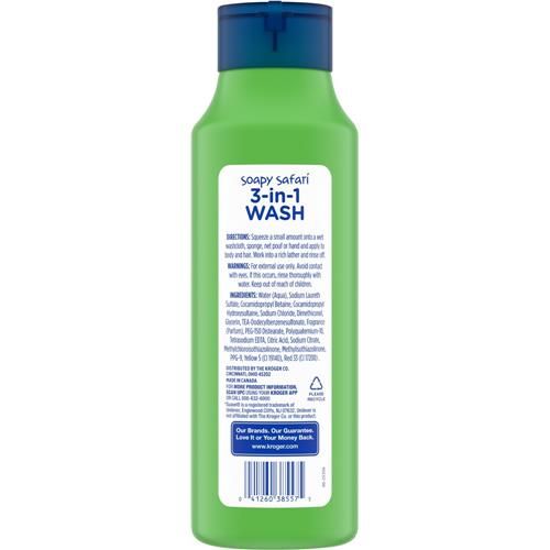 Kroger Soapy Safari Watermelon Scented 3-In-1 Body Wash Shampoo & Conditioner 22.5 fl oz