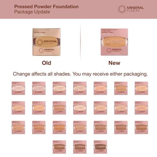 Mineral Fusion Pressed Powder Foundation, Warm 4, 0.32 Ounce