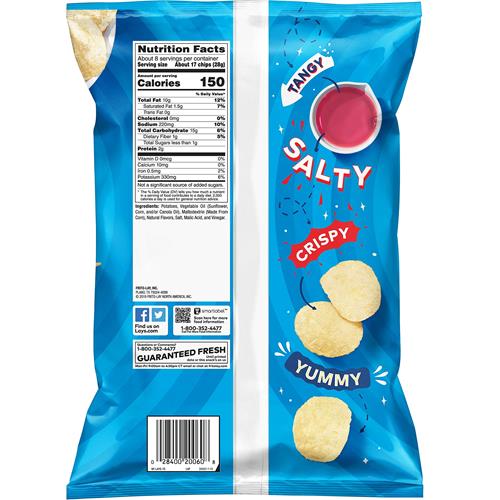 Lays Potato Chips, Salt & Vinegar, 7.75 Oz