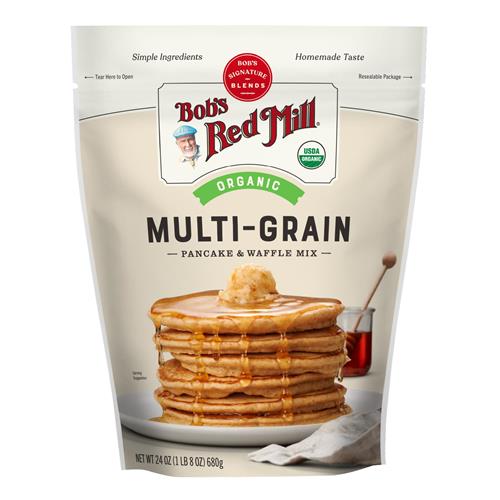 Bobs Red Mill Organic 7 Grain Pancake & Waffle Mix, 24Oz (Pack Of 1) - Organic, Whole Grain, Kosher