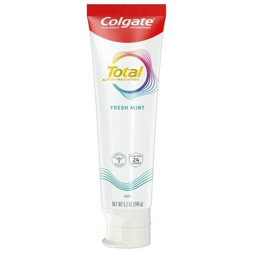 Colgate Total Fresh Mint Stripe Toothpaste, Mint Gel Toothpaste, 5.1 Oz Tube