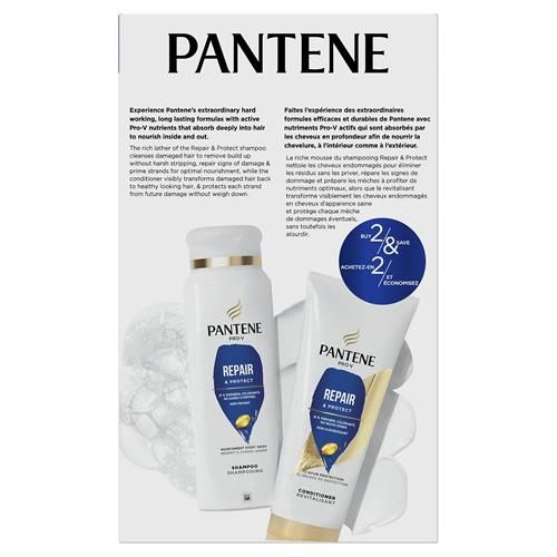 Pantene Pro-V Repair & Protect Shampoo, 12 Oz + Conditioner, 10.4 Oz