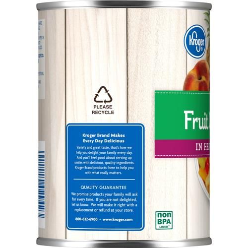 Kroger Canned Fruit Cocktail in Heavy Syrup 15.25 oz