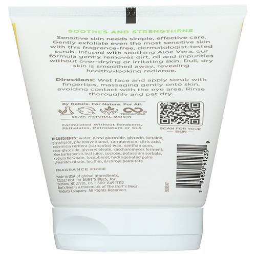 Burts Bees Sensitive Gentle Facial Scrub, 4 Fz