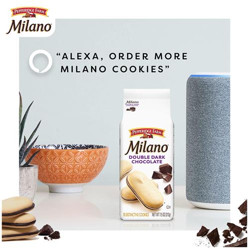 Pepperidge Farm Milano Double Dark Chocolate Cookies, 7.5 Oz Bag (15 Cookies)