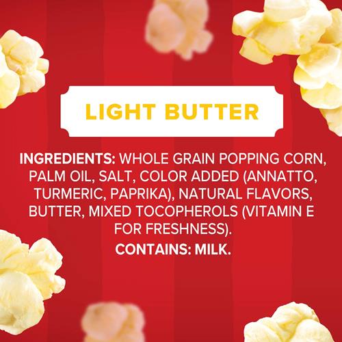 Orville Redenbachers Microwave Popcorn, Light Butter Flavor, 2.69 Oz., 6-Count