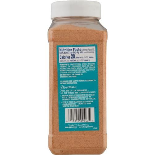 Kroger Taco Seasoning 19 oz