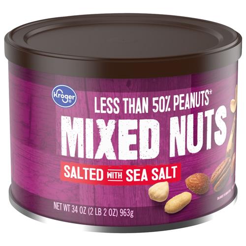 Kroger Sea Salted Mixed Nuts 34 oz