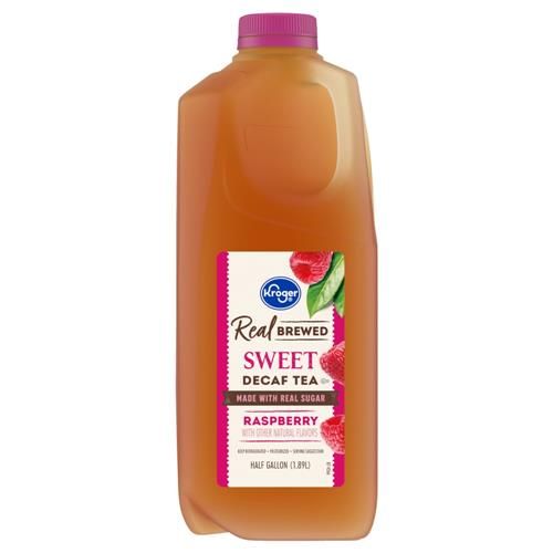 Kroger Real Brewed Raspberry Sweet Decaf Tea 64 fl oz