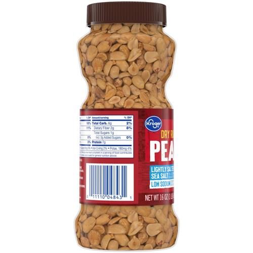 Kroger Dry Roasted Lightly Salted Peanuts 16 oz