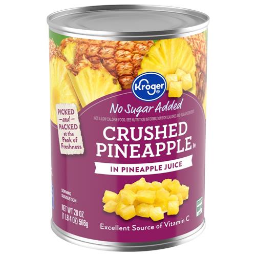 Kroger Canned Crushed Pineapple in Pineapple Juice 20 oz
