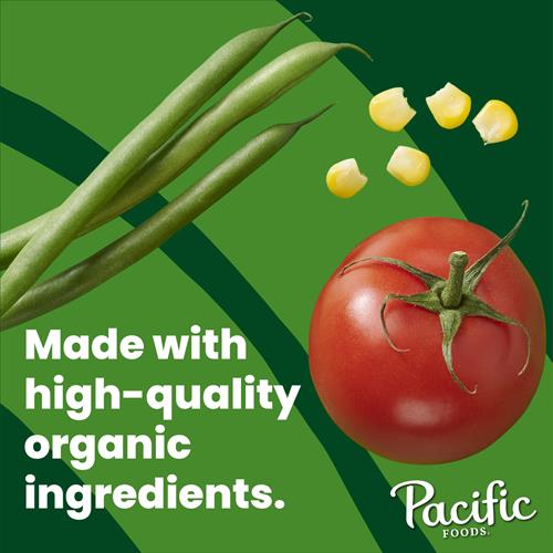 Pacific Foods Organic Hearty Vegetable Soup, Plant Based, 16.3 Oz Can