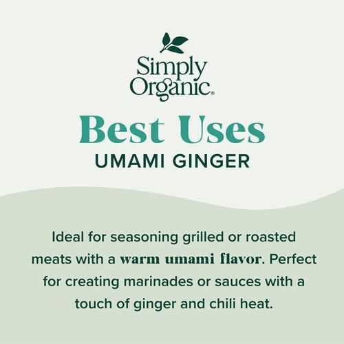 Simply Organic Sheet Pan Seasoning, Umami Ginger, 0.99 Ounce (Pack Of 12)