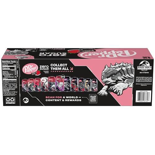 Dr Pepper Zero Strawberries And Cream Soda, 12 Fl Oz Cans, 12 Pack