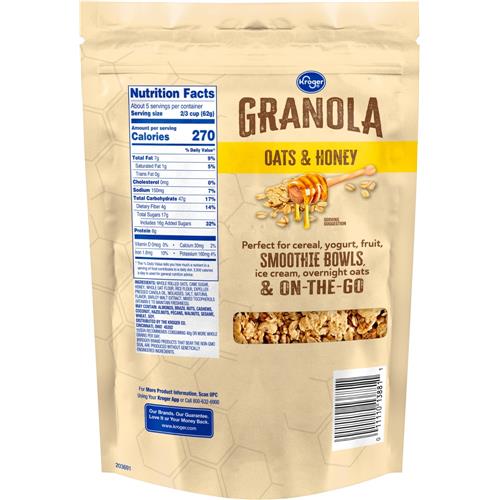 Kroger Oats & Honey Granola 11 oz