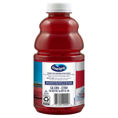 Ocean Spray Original Cranberry Juice Cocktail, 110 Calories Per Serving, 32 Ounce Bottle