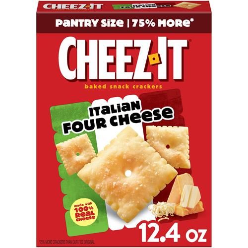 Cheez-It Cheese Crackers, Baked Snack Crackers, Office And Kids Snacks, Italian Four Cheese, 12.4Oz Box (1 Box)