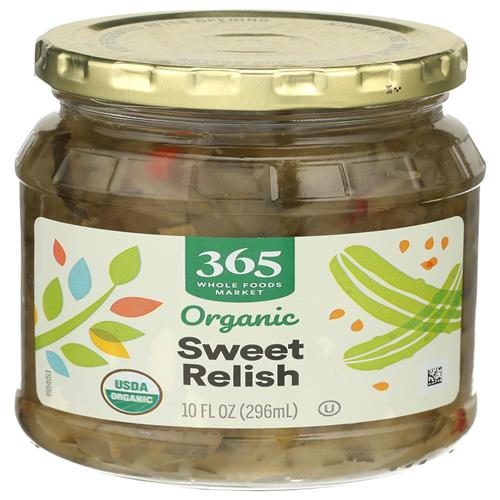 Whole Foods Market, Organic Sweet Pickle Relish, 10 Fz