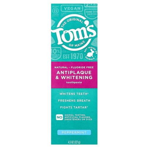 Toms Of Maine Whitening Peppermint Toothpaste, 4.5 Oz