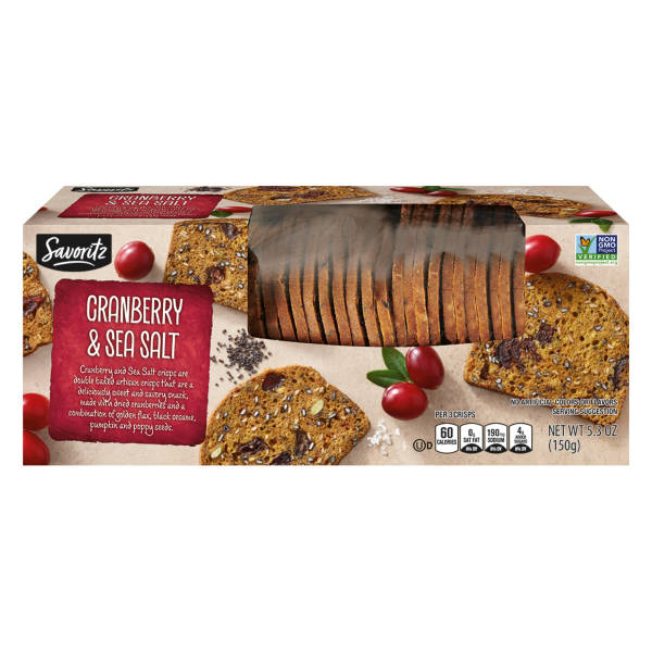 Savoritz Cranberry & Sea Salt Artisan Crisp, 5.3 oz