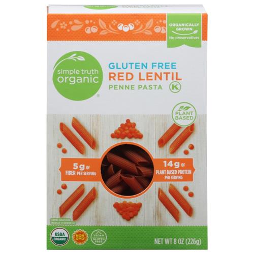 Simple Truth Organic Gluten Free Red Lentil Penne Pasta 8 oz