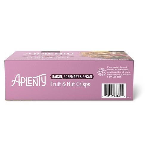 Aplenty Raisin, Rosemary And Pecan Fruit & Nut Crisps, 5.3 Oz
