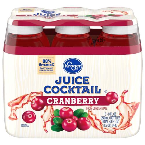 Kroger Cranberry Juice Cocktail 6 bottles / 8 fl oz