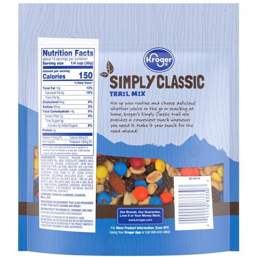 Kroger Simply Classic Trail Mix 14 oz