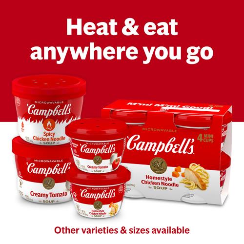 Campbell’S Spicy Tomato Soup, 15.4 Oz Microwavable Bowl