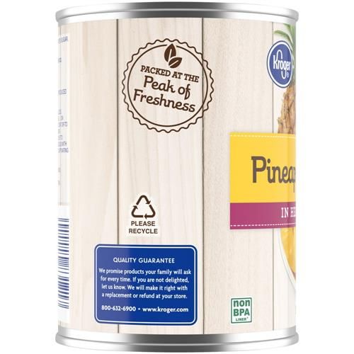 Kroger Canned Pineapple Slices in Heavy Syrup 20 oz