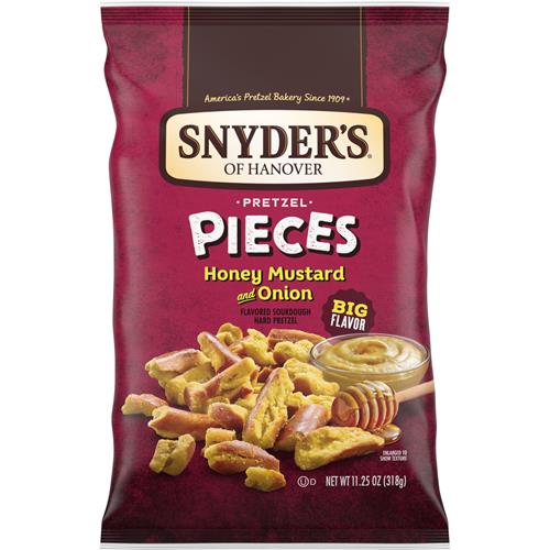 Snyders Of Hanover Pretzel Pieces, Honey Mustard And Onion, 11.25 Oz