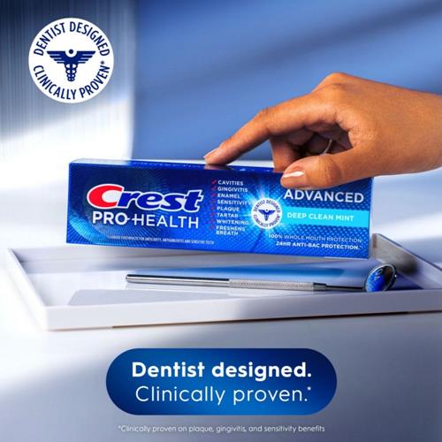 Crest Pro-Health Advanced Deep Clean Mint Toothpaste, 2 Count (Pack Of 1)