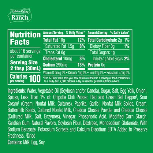 Hidden Valley Southwest Chipotle Ranch Condiment And Dressing, Easy Squeeze Bottle, 16 Fl Oz (Package May Vary)
