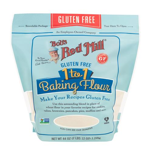 Bobs Red Mill Gluten Free 1 To 1 Baking Flour, 44Oz (Pack Of 1) - Non Gmo, Vegan, Kosher