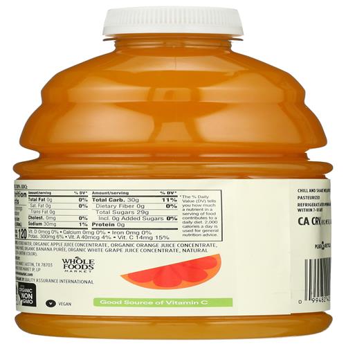 Whole Foods Market, Organic 100% Juice, Orange Mango, 32 Fl Oz