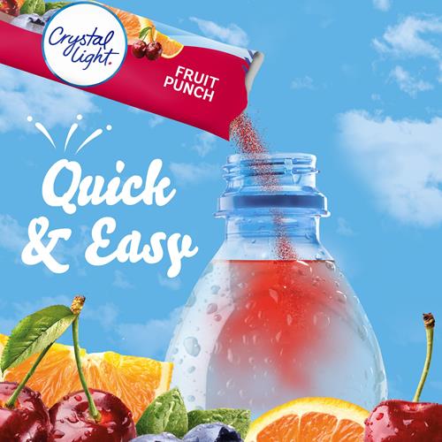 Crystal Light Fruit Punch Artificially Flavored Powdered Drink Mix, 10 Ct. On-The-Go-Packets