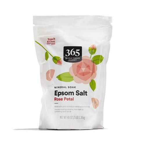 Whole Foods Market Rose Petal Epsom Salt With Himalayan Salt, 48 Ounce