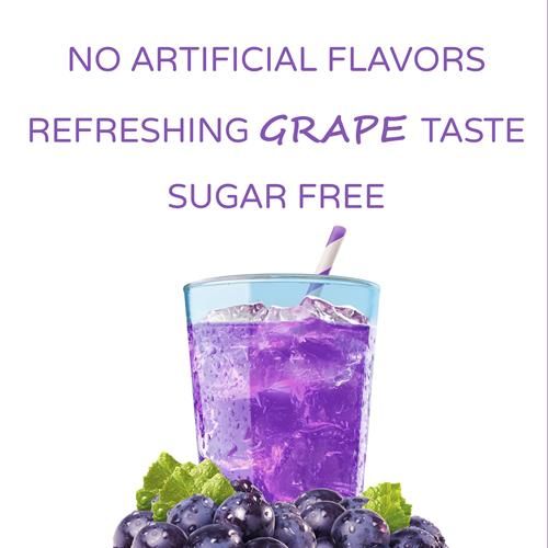 Crystal Light Grape Naturally Flavored Powdered Drink Mix With Caffeine, 10 Ct. On-The-Go-Packets