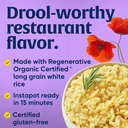 Lundberg Organic Chicken & Herb Seasoned Rice - Regenerative Organic Certified Long Grain White Rice & Seasoning Mix, Gluten Free, 5.5 Ounce