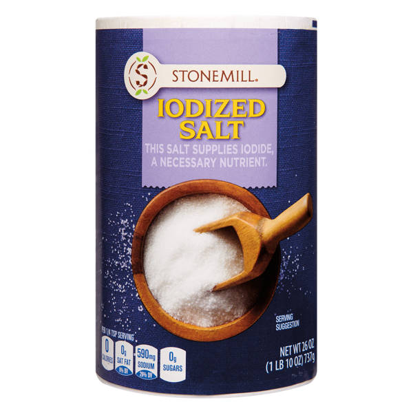 Stonemill Iodized Salt, 26 oz