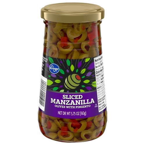 Kroger Sliced Manzanilla Olives with Pimiento 5.75 oz